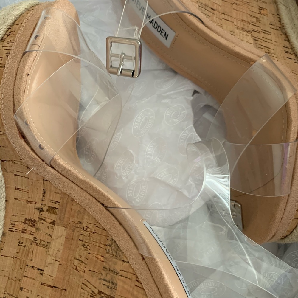 Steven Madden Clear Wedge Heels